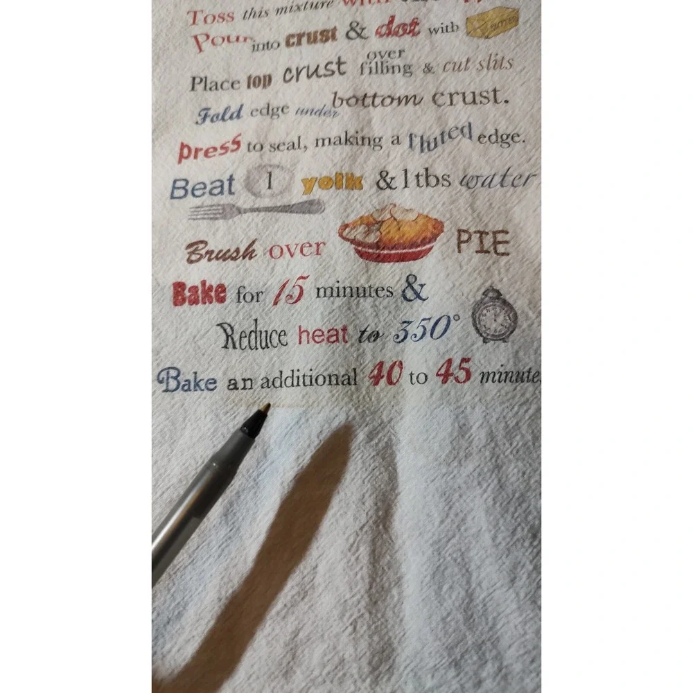 Mary Lake Thompson Flour‎ Sack All American Apple Pie Recipe Cottage Core SEE